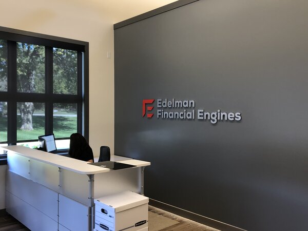 Office Lobby Signs for Edelman Financial Engines in Grand Rapids, MI