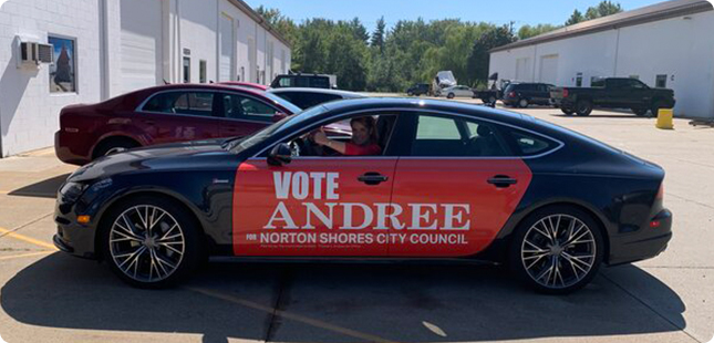 Vote Andree Vinyl Car Wraps in Grand Rapids, MI